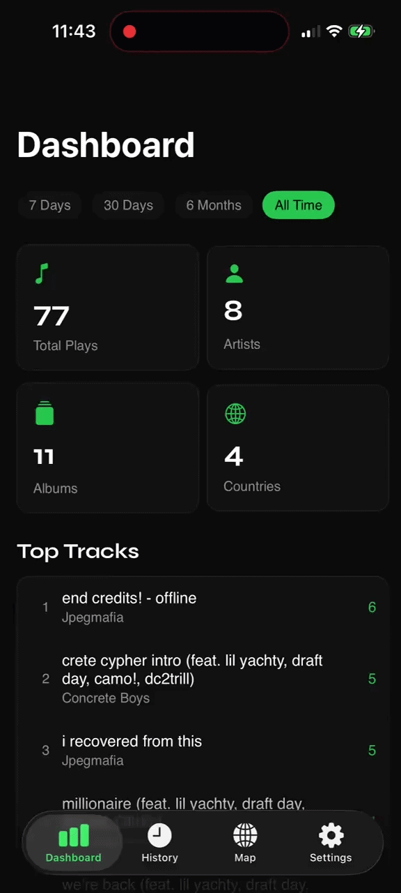 Statify iOS app